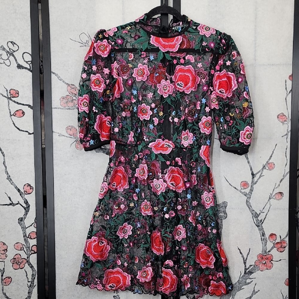 & Other Stories Roses Mini Dress Size 10